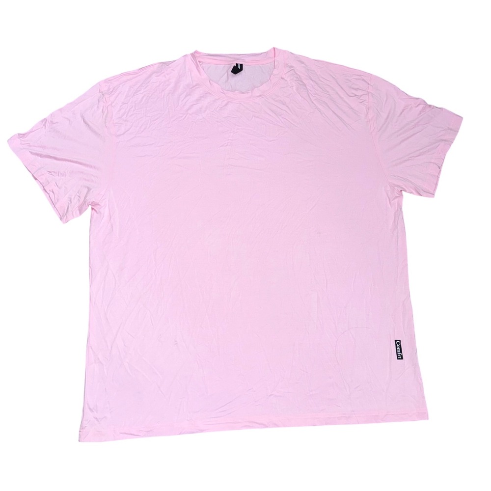 Comfrt T-Shirt Womens 2XL Pink Good Short Sleeve Crew Neck Oversized Tee